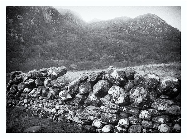 STONE WALLS IN LANDSCAPE - LOCH MAREE - SCOTLAND