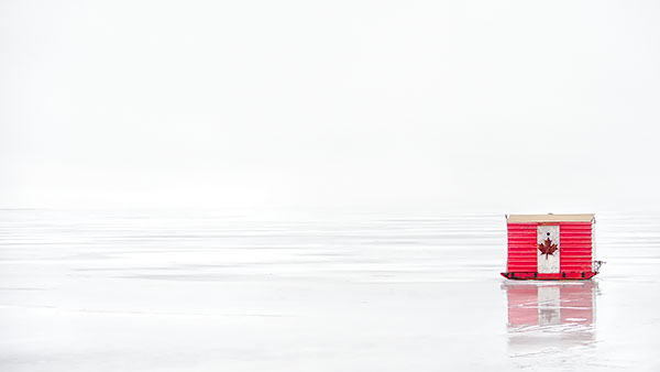 ICE HUT, INNER BAY - LONG POINT - ICE FISHING PROJECT