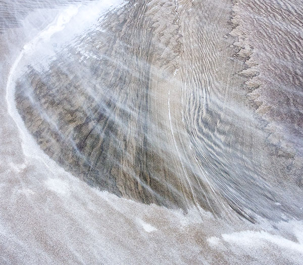 BLOWING SNOW, 2016 - LONG POINT BEACH - LARRY'S TENSET, 2016