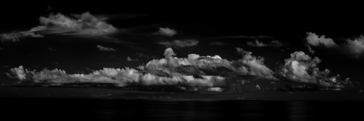 Ocean - Fine Art Black & White Panoramic 3:1 Ratio