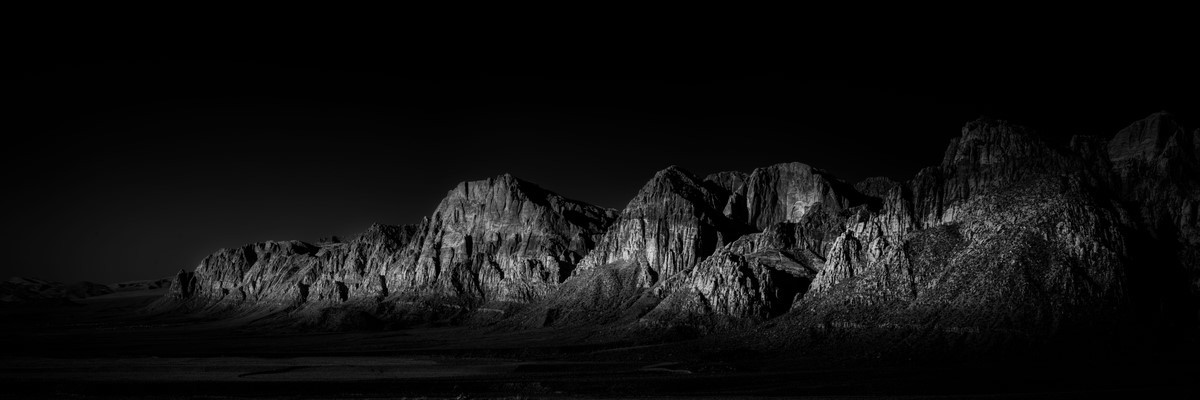 High Point Sunrise - Fine Art Black & White Panoramic 3:1 Ratio