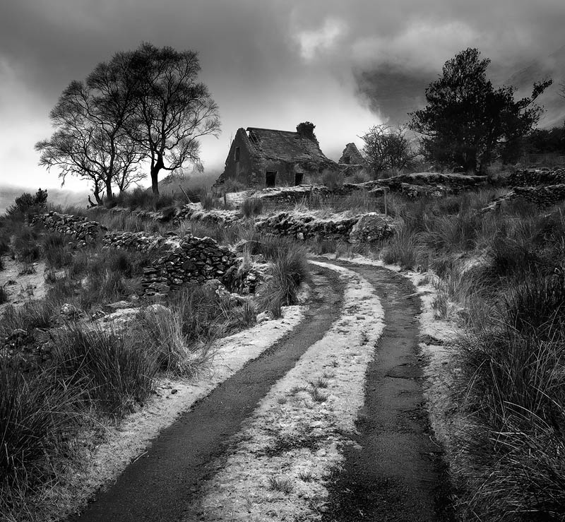 Dronluska, black and white