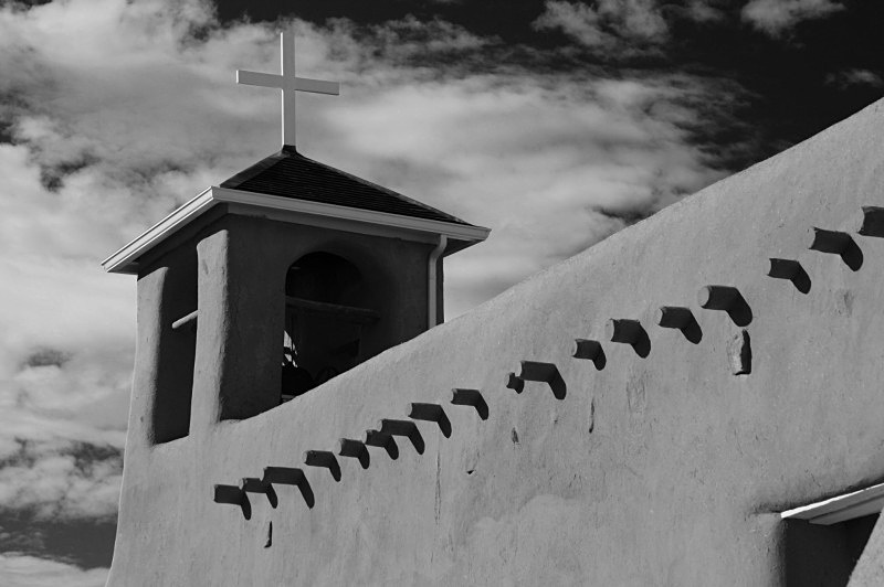 Church Wall, B&W - Architecture and Miscellaneous Details