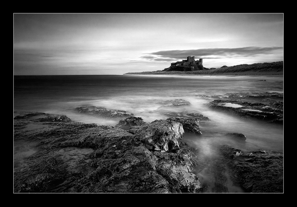 Bamburgh at High Tide - Northumberland Area
