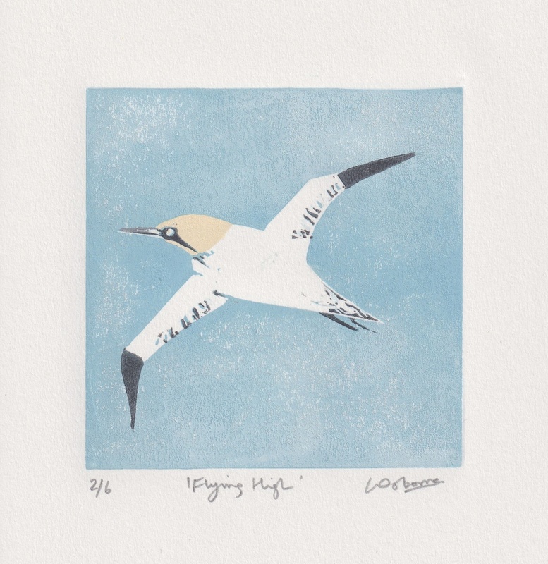 Flying High - linocut - LINOCUTS