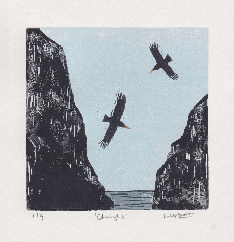 Choughs - LINOCUTS