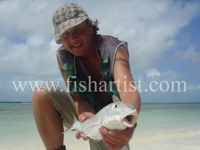 Bonefish Photo - Happy Bone Fisherman. - Bonefish & Tarpon.