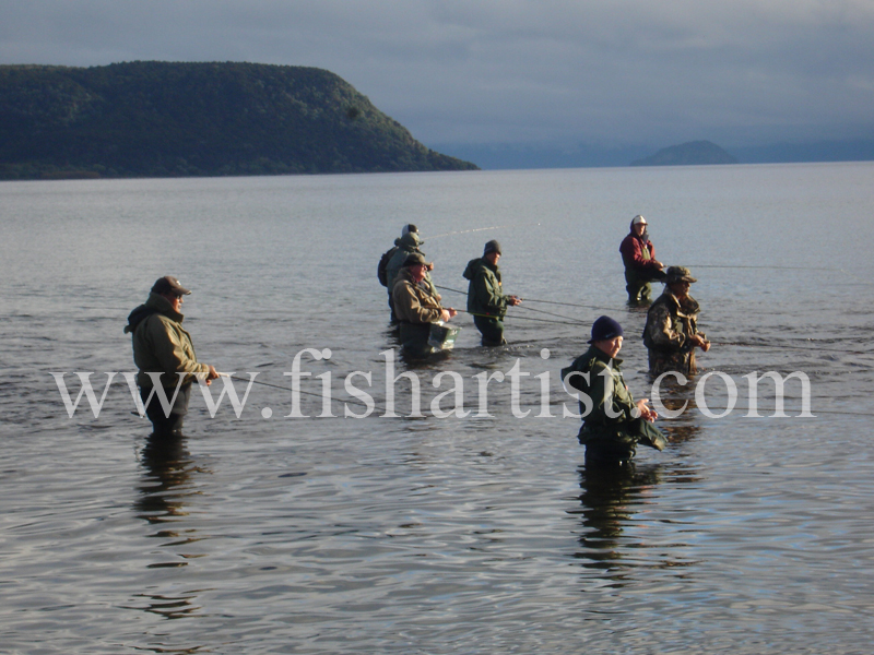 Late Summer - Waitahanui Rip. - Trout Fishing - Taupo New Zealand.