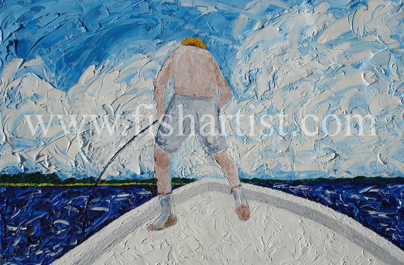 Fighting a Tarpon. - Fish Art for Fishermen.