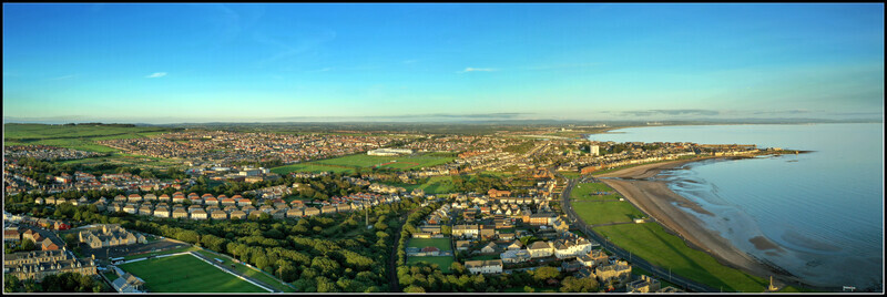 towards Saltcoats - Drone