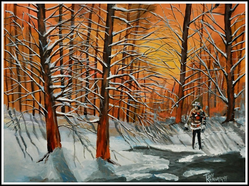 Walking The Hills of Old Duluth (£250) - Dylan portraits and paintings