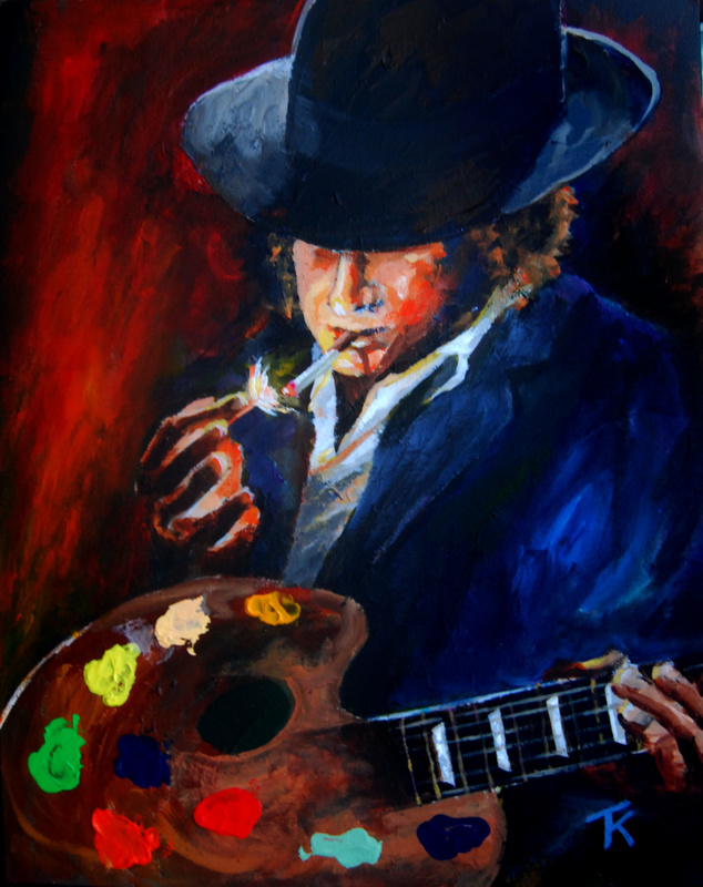 Strike Another Match (£200) - Dylan portraits and paintings