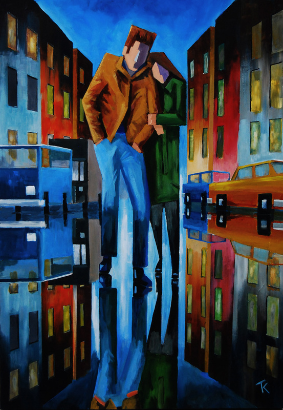 Freewheelin' Through The Rain (£ 1,200 Sold) - Dylan portraits and paintings