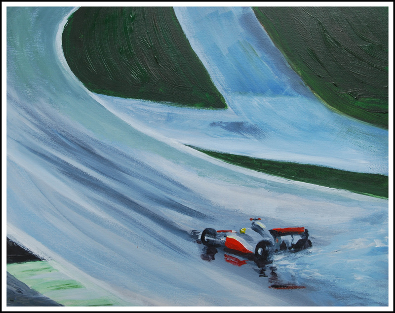 The Dry Line (Jenson Button at Copse. British Grand Prix 2011 (sold) - Art (General)