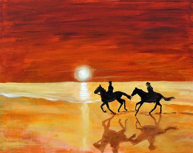 Two Riders (Sold) - Art (General)