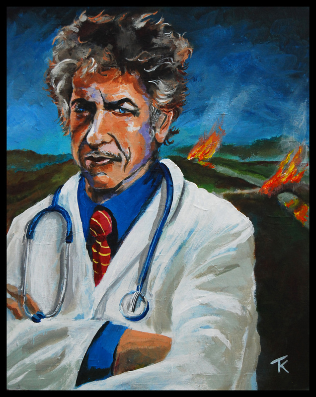 Don't Fall Apart on me Tonight (Sold) - Dylan portraits and paintings