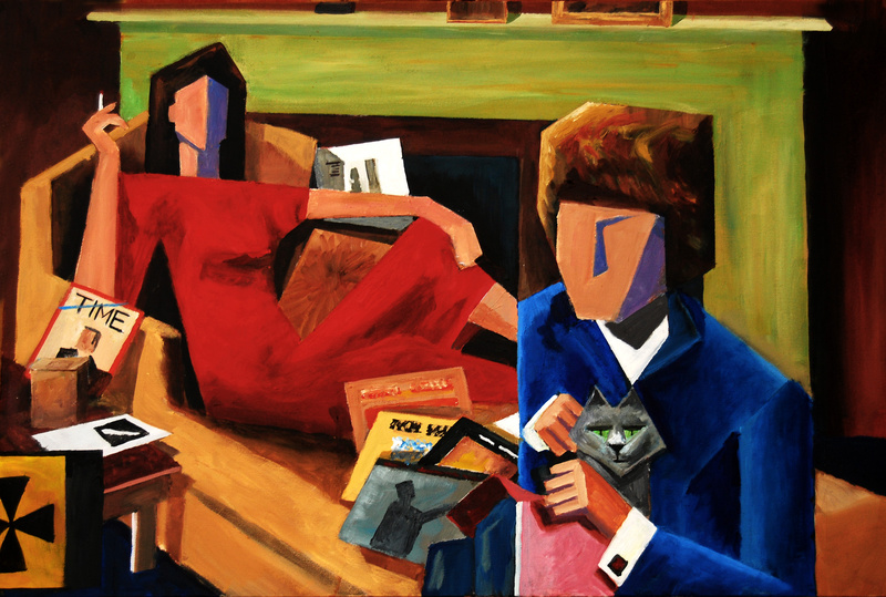 Bringing It All Back Home ( £750 SOLD) - Dylan portraits and paintings