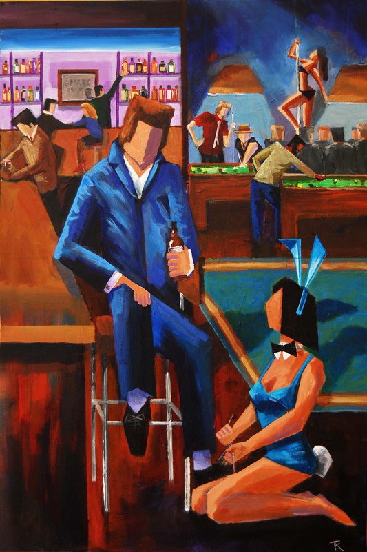 Tangled Up In Blue (£800 SOLD)(Limited edition print available £100) - Dylan portraits and paintings