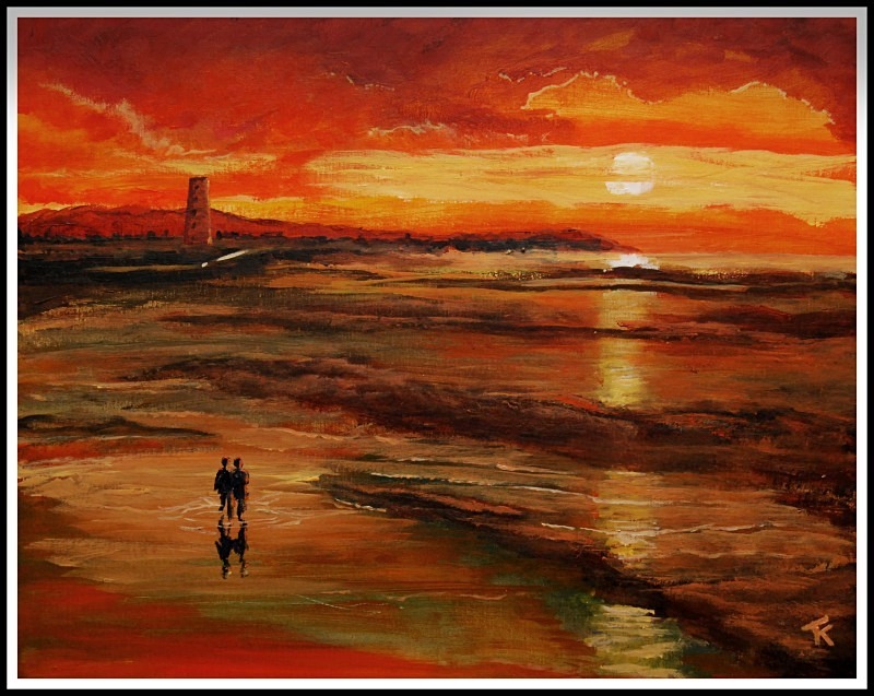 Evening stroll (£150) 20' x 16' Acrylic on artboard. - Art (General)