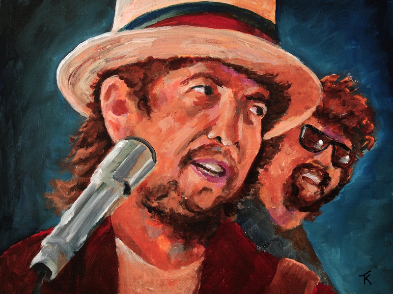 Lucky Wilbury (£150) - Dylan portraits and paintings