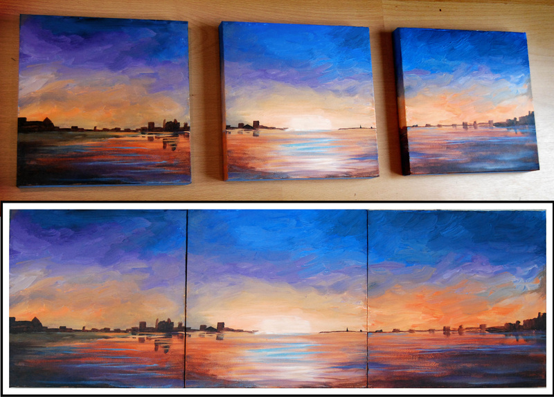 Estuary sunset (£150 Sold) - Art (General)