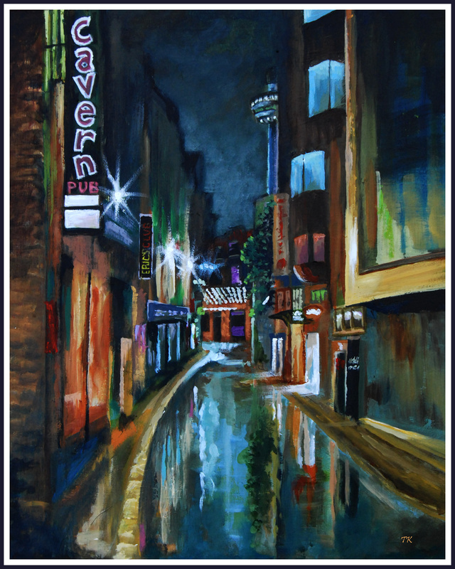 Liverpool at night (£400 sold)) - Art (General)