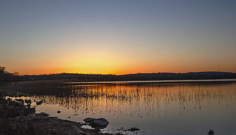 Sunset over Llangors Lake. - Llangors Lake