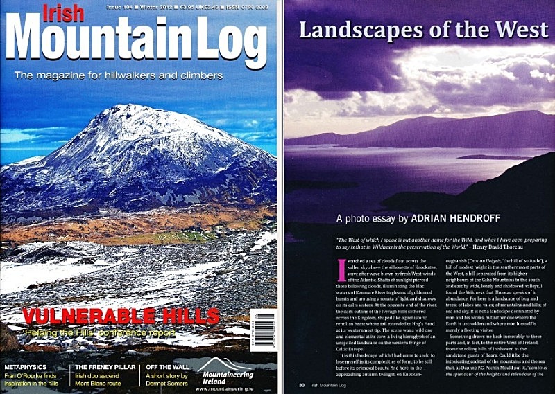 'Landscapes of the West' - Irish Mountain Log - No.104 Winter 2012 - In the media