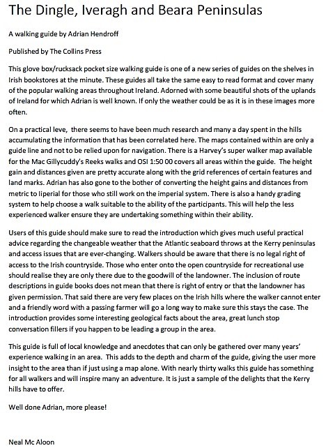 Dingle, Iveragh & Beara review - MLTA - January 2012 e-news - In the media