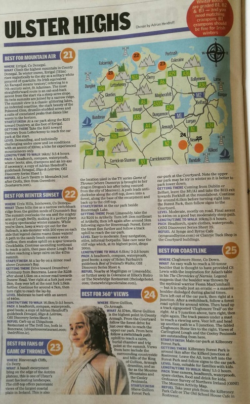 25 Winter Walks in Ireland - Irish Independent 24 October 2017 - In the media