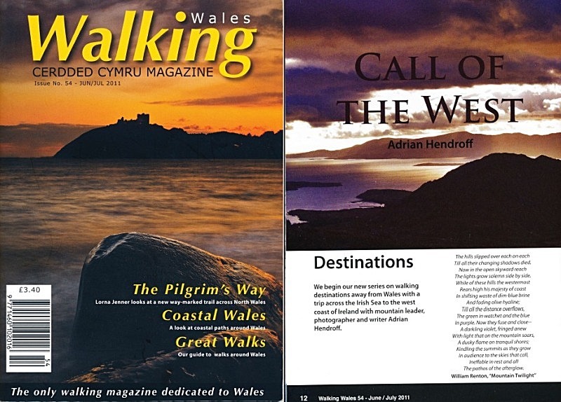 'Call of the West' - Walking Wales Magazine - Jun/Jul 2011 - In the media
