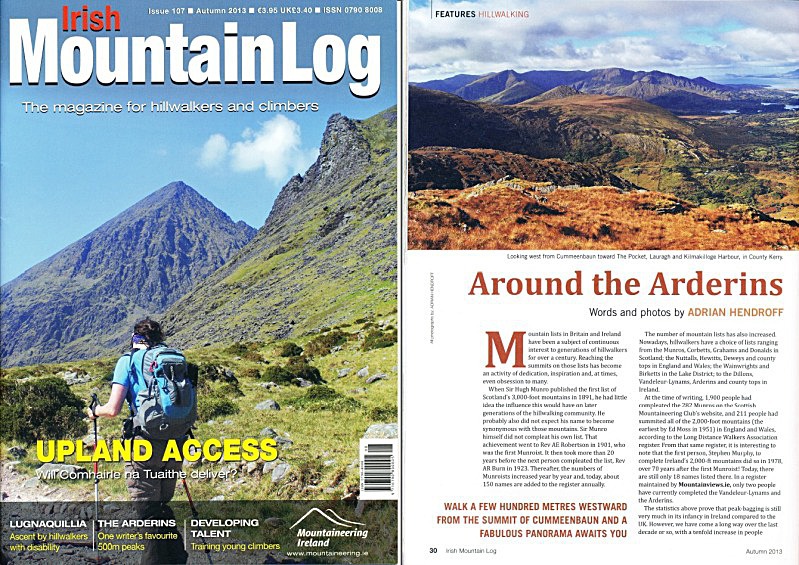 'Around the Arderins' - Irish Mountain Log - No.107 Autumn 2013 - In the media