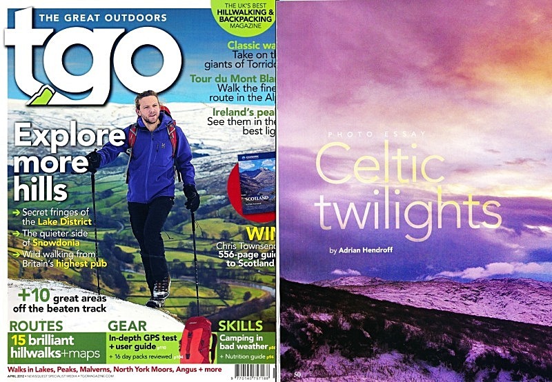 'Celtic Twilights Photo Essay' - TGO - April 2012 - In the media