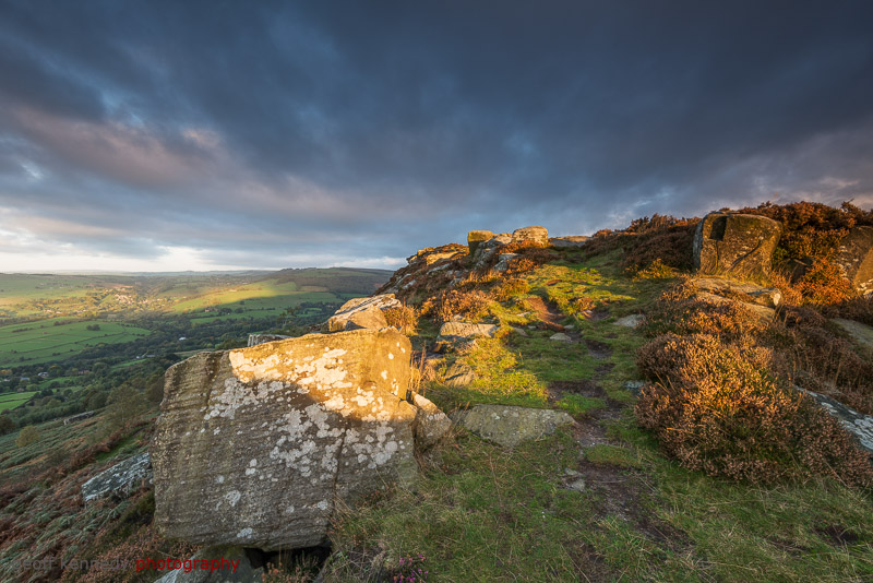 Golden Light on Curbar - Peak District