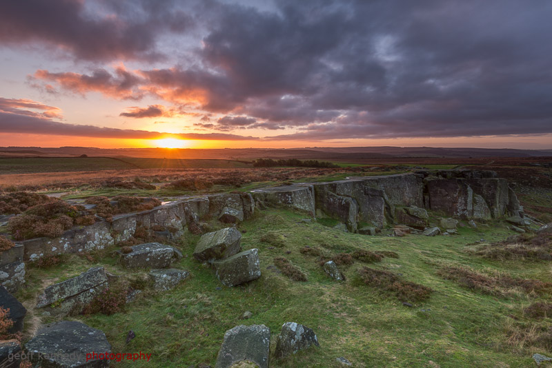 Curbar Edge Sunrise - Peak District