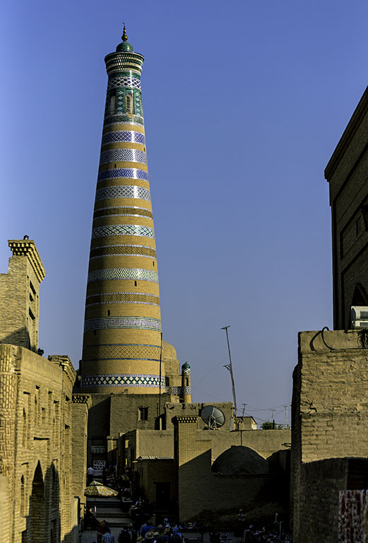 A Minar in Khiva fortress - UZBEKISTAN Silk Routes
