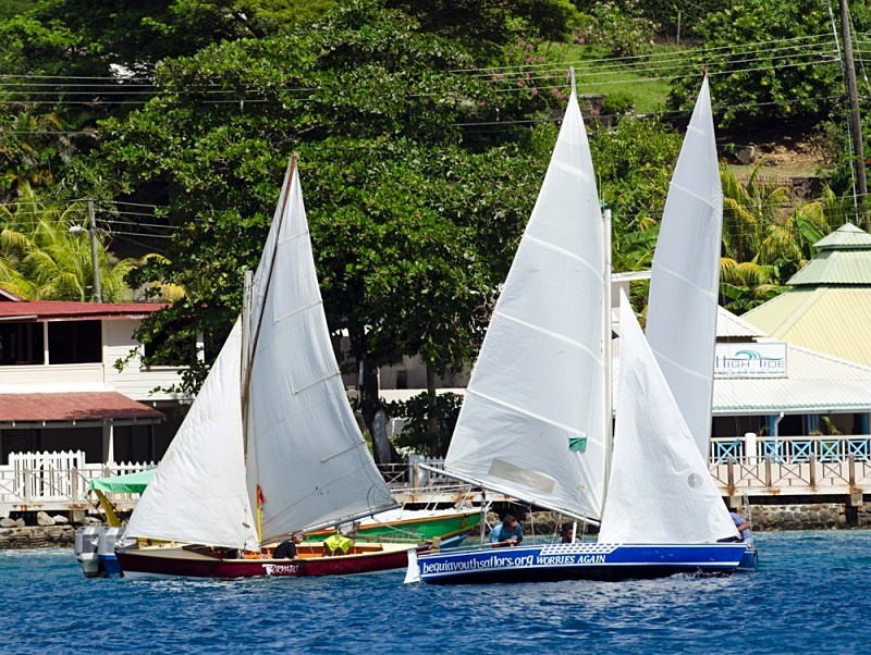 Bequia Youth Sailors at a local regatta held at Young Island - Bequia Youth Sailors : Young Island Regatta