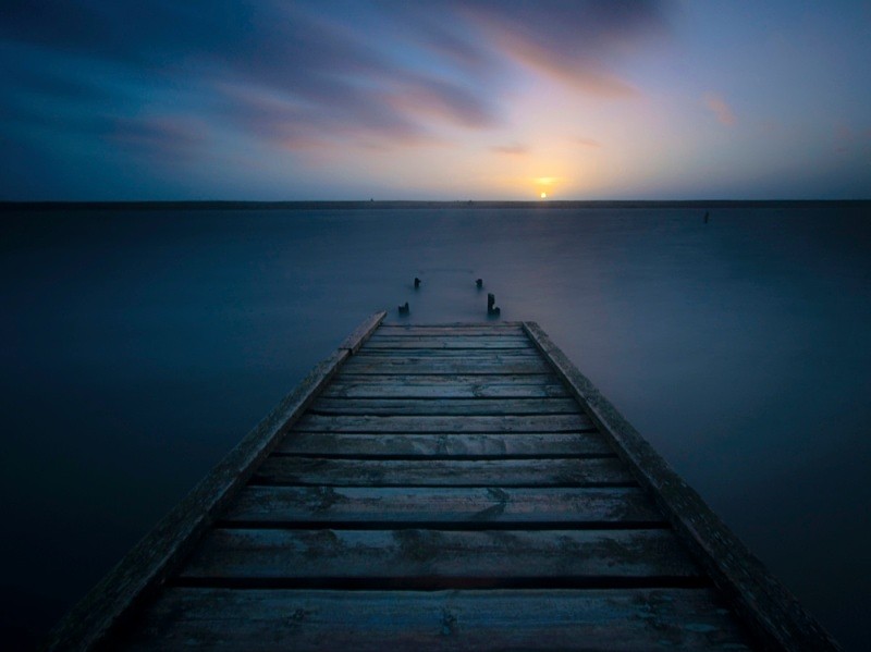 A windy sunset over the Jetty