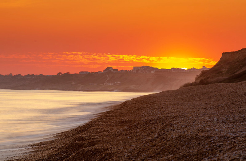 Sunset from Hordle Cliff beach - 2