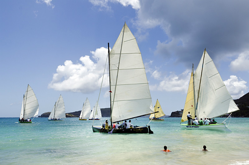 Bequia Easter Regatta_Heineken Challenge - Race II - Local Fishing Boa - Sunday - Heineken Challenge - Race 2 - Local Fishing Boats