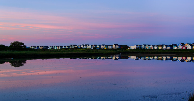 Beach huts and reflections at Mudeford Spit - 4 - Lockdown 2020 Favourites