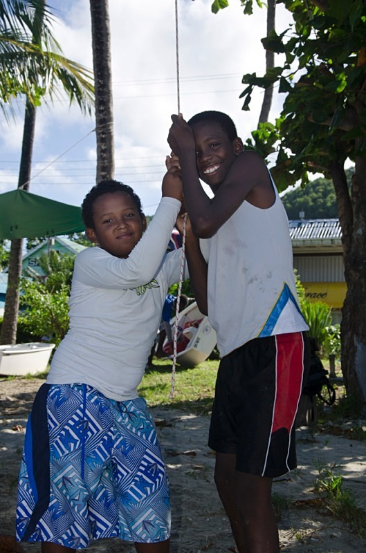 Bequia Youth Sailors preparing for a trip to Young Island, St Vincent - Bequia Youth Sailors : Young Island Regatta