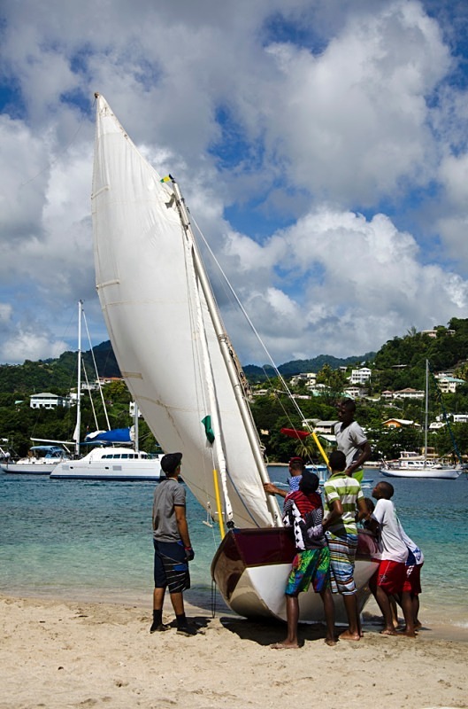 Bequia Youth Sailors at Young Island - Bequia Youth Sailors : Young Island Regatta