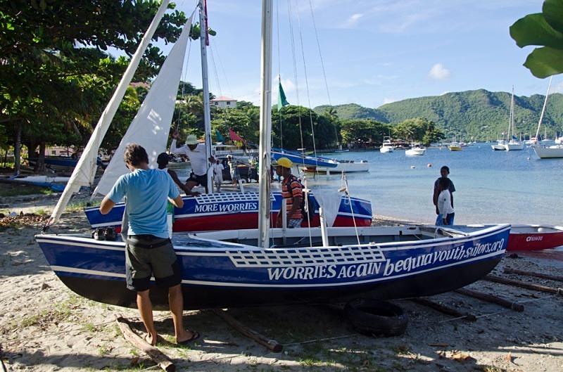 Bequia Youth Sailors preparing for a trip to Young Island, St Vincent - Bequia Youth Sailors : Young Island Regatta