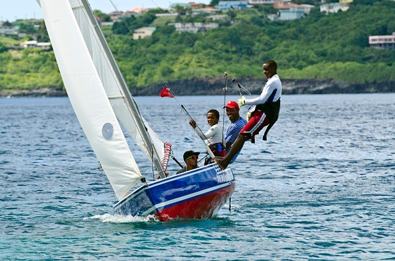 Bequia Youth Sailors at a local regatta held at Young Island - Bequia Youth Sailors : Young Island Regatta