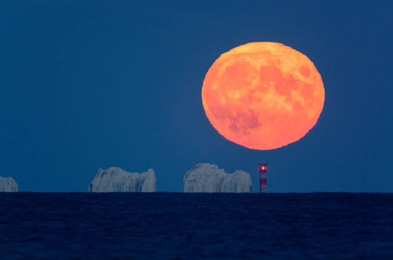 Full Sturgeon moon rising over the Needles - 4 - Lockdown 2020 Favourites