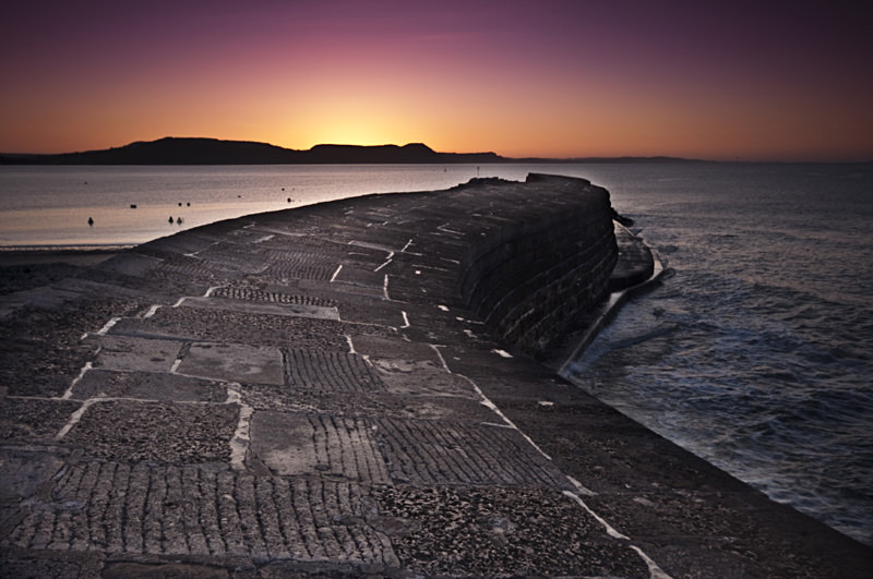 Sunrise over the Cobb, Lyme Regis