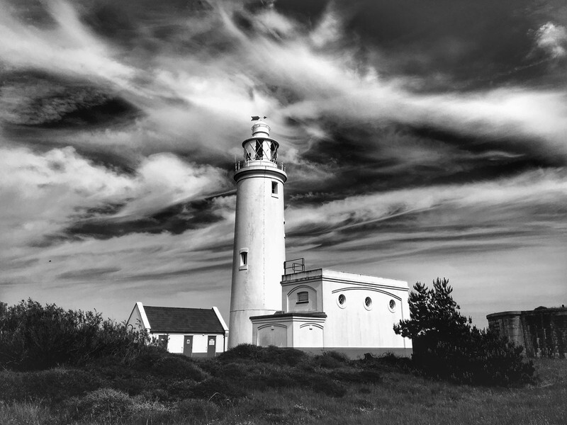 Hurst Point Lighthouse b/w - Lockdown 2020 Favourites