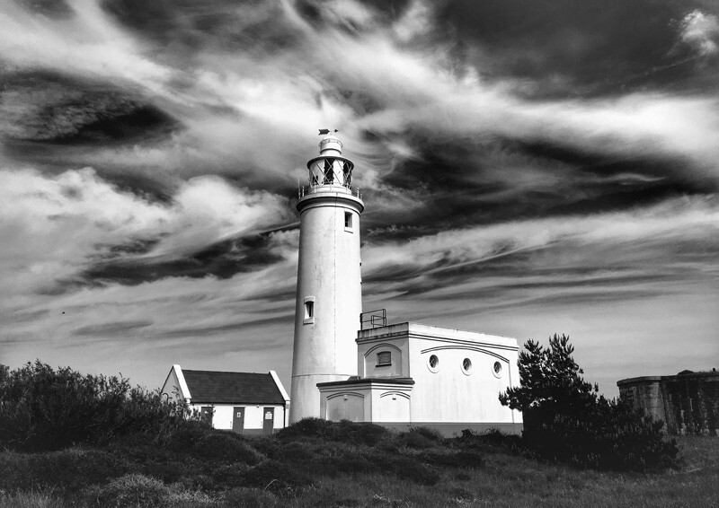 Hurst Castle bw - Local Scenes