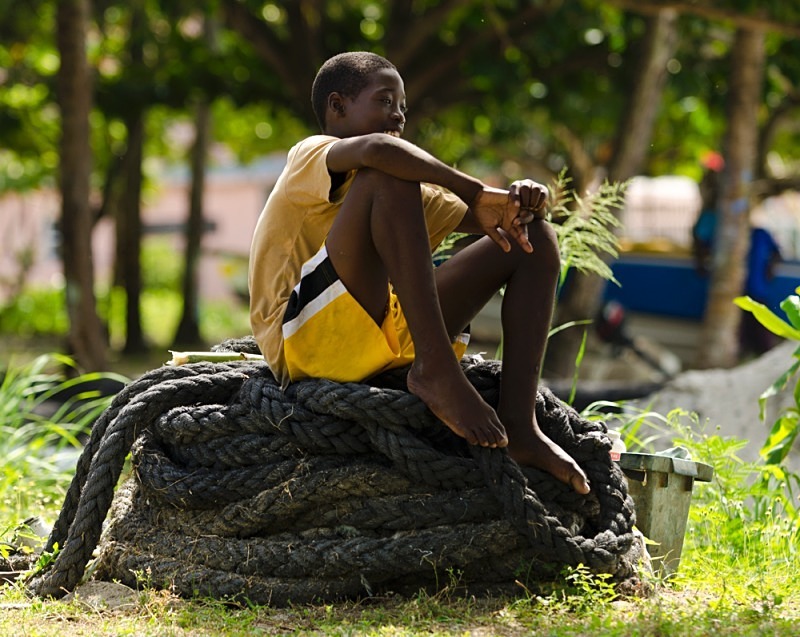 Bequia Youth Sailors, resting - The Caribbean